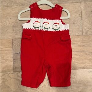 Santa Smocked Jon Jon 3M
